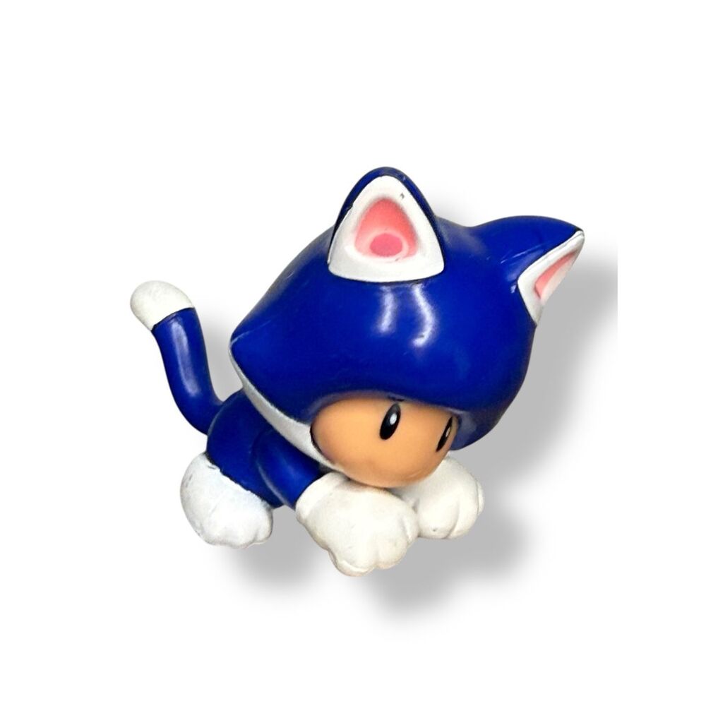Super‎ Mario Blue Cat Toad Mini Figure World of Nintendo Jakks 2016